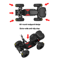 Certifié CE 60V 50Ah 8000W Scooter électrique 21 pouces 4 roues double suspension puissant 10000W adultes tout-terrain