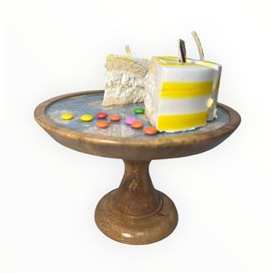 Support à gâteau en bois artisanal, écologique et réutilisable pour la décoration de cuisine de style campagnard, compatible lave-vaisselle, vente en gros en vrac - Product Image 6