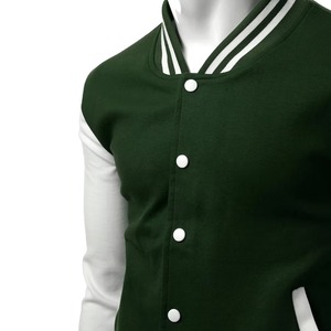 Wholesale <b>Men's</b> Fashionable High Quality Winter Stain Varsity Leather Jacket with Single Button for <b>Men</b> Women High Street Style - Product Image 2