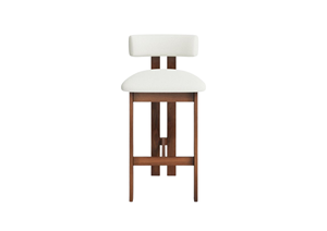 Silla de Barra Arden de Madera de Teca Premium con Taburete Moderno Minimalista Escandinavo para Espacio de Bar - Product Image 6