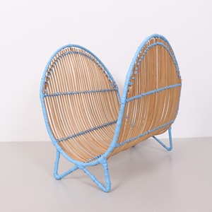 Décoration intérieure de bureau, porte-revues en rotin naturel, support de rangement pour magazines, porte-journaux - Product Image 4