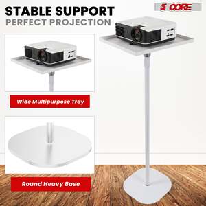 5 Core Projector Stand Floor Adjustable 66" Universal Projectors Support for Home Office & Studio - Product Image 6