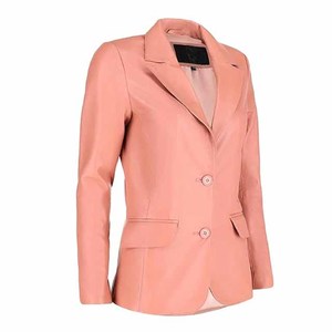 Veste décontractée longue en cuir pour femme, sur mesure, élégante, à bouton unique, prix économique, collection 2026 - Product Image 3