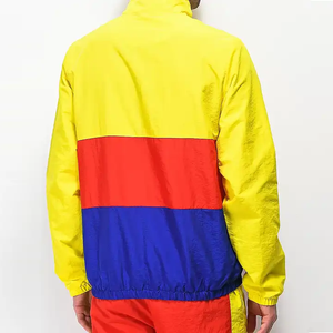 Ensemble de survêtement coupe-vent deux pièces personnalisé en nylon à séchage rapide, grande taille, pour l'été, style streetwear, avec veste et short - Product Image 3