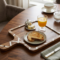 Natuurlijk houten snijplank voor de keuken, dik, duurzaam, voedselveilig, glad oppervlak, multifunctioneel voor vlees en fruit