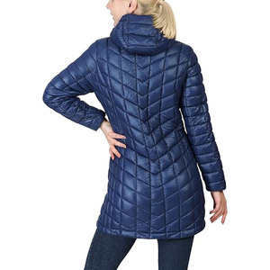 Womens Hooded Ultra Lightweight Warm <b>Long</b> <b>Puffer</b> <b>Coat</b> Winter Insulated Stylish Comfortable Durable Full Length - Product Image 2