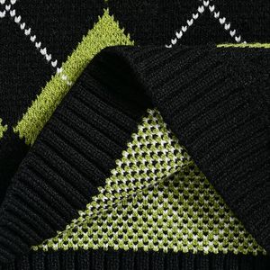 Pull respirant à séchage rapide, col en V, sans manches, pull en tricot rayé de style universitaire pour hommes, pour un style de vie actif et les voyages - Product Image 5