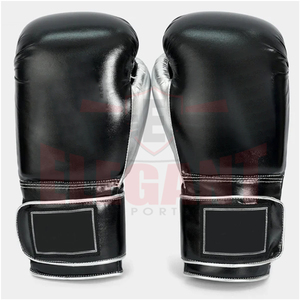 Gants de boxe en cuir PU de qualité supérieure, blanc et noir, avec protection en mousse multicouche, fabrication OEM ODM directe d'usine, logo personnalisé. - Product Image 3