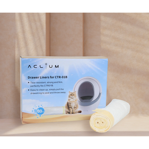 Revêtements de tiroir Aclium pour litière automatique (30 pièces) pour chat A-01B - Product Image 1
