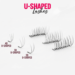Extensions de cils Charmlash en vrac, plateaux de cils en forme de U, plateaux de cils personnalisables, plateaux de cils de longueurs mixtes, look quotidien 2D 3D 4D - Product Image 1