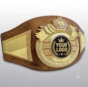 Cinturón de Campeonato Personalizado de Cuero Premium Transpirable Unisex, Chapado en Dos Tonos, para Torneos Deportivos de Alto Rendimiento - Product Image 4