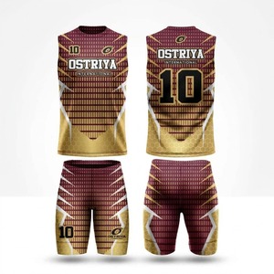 Uniformes de Baloncesto Personalizados Sublimados, Sólidos, Antibacterianos, de Secado Rápido, Transpirables, 100% Poliéster, Pantalones Cortos, Cuello Redondo, Sin Mangas - Product Image 6