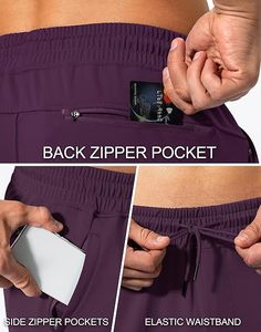 Pantalones Deportivos para Hombre, Color Morado, Cintura Elástica con Cordón, Bolsillos Laterales, Secado Rápido, Tejido de Punto, Estilo Casual para Primavera - Product Image 2