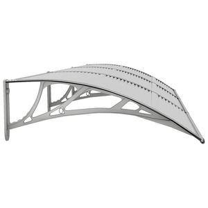 Toldo de Aluminio de 118.1 x 29.5 Pulgadas en Gris, Policarbonato ABS, para Garajes, Toldos y Cocheras - Product Image 4