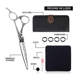 Tijeras de barbero profesionales de 6 pulgadas de acero con alto contenido de carbono, logotipo personalizado, herramienta de corte de pelo de filo afilado para barberos - Product Image 5