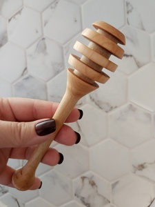 Handcrafted Hard Maple Eco-Friendly Classic Design Honey Dipper with Long Handle Camping Gift by Artizon Studio - Product Image 2