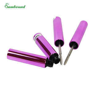 Emballage en métal pour mascara en gros avec brosses en acier filetées, coques en aluminium colorées, étuis pour flacons de liquide d'extension de cils - Product Image 3