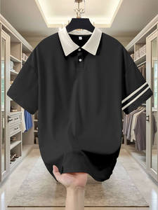 High Quality Men's Summer Breathable Lapel <b>Collar</b> <b>T</b>-<b>shirt</b> Custom <b>T</b> <b>Shirts</b> with Logo Blank <b>T</b> <b>Shirt</b> - Product Image 1
