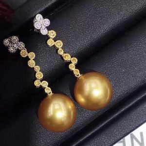 Boucles d'oreilles pendantes fines en or 18 carats, classiques, à porter pendant des milliers d'années, 9-10 mm, basiques, nouvelles, printemps/été, polyvalentes, pour les trajets quotidiens, naturelles - Product Image 2