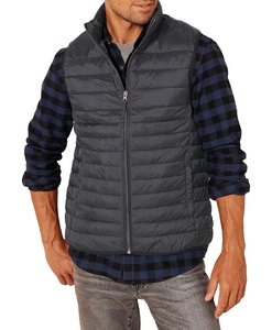 Hot Sell Custom LOGO Zipper Winter Puffer Vest <b>Jacket</b> <b>Men</b> Quilted Hood <b>Utility</b> Puffer <b>Jacket</b> Vest - Product Image 6