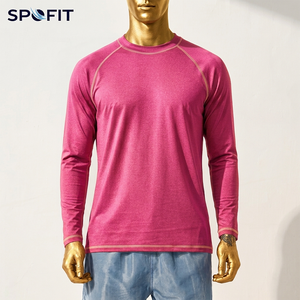 SPOFIT Unisex Long Sleeve Rash Guard Quick Dry Polyester Nylon <b>Compression</b> <b>Shirt</b> for Sports Training - Product Image 6