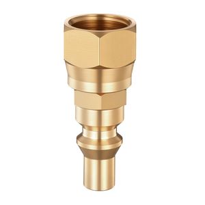 Kit di 7 Pezzi per Connessione Rapida Propano RV, Adattatore Valvola 1/4 Pollici Maschio NPT 3/8 Pollici Maschio Flare, Kit Rapido a Flusso Completo - Product Image 6