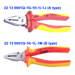 Alicates combinados aislados VDE 1000V de alta resistencia con mango 2K - Product Image 3