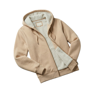 Sweat à capuche en molleton d'hiver 100 % coton de haute qualité, respirant, épais, surdimensionné, avec plusieurs poches, personnalisable avec logo - Product Image 5