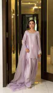 Precios Bajos, Diseños Personalizados, Vestido Shalwar Kameez Pakistaní de Diseñador, para Uso Diario, 100% Seda, Encaje Natural, Botones Digitales - Product Image 5