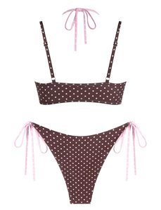 Ensemble bikini colorblock pour femme, maillot de bain 2 pièces à nouer sur le côté, fournisseur en gros - Product Image 2