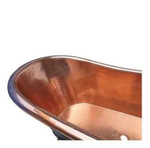 Independiente Clawfoot Lujoso Nueva llegada Artesanías de cobre Alta calidad Bañera hecha a mano Venta Fabricante mayorista a granel - Product Image 3