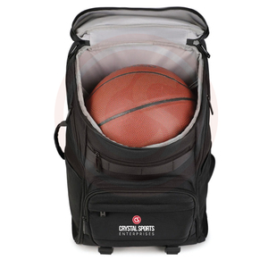 Sacs à dos de basketball personnalisés antivol et imperméables pour hommes et jeunes, en polyester avec doublure en nylon, évacuation de l'humidité, compartiment portable pour ordinateur portable, pour équipes - Product Image 3