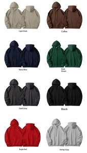 Sudadera con capucha de algodón y poliéster de 450g, de color sólido, corte holgado, con logotipo bordado personalizado, precio de fábrica de Bangladesh y China, venta al por mayor. - Product Image 3