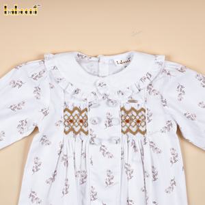 Conjunto de Pelele Largo para Bebé con Estampado Animal DR4504 - 100% Algodón Orgánico, Ropa de Invierno para Bebés Niñas - Product Image 2