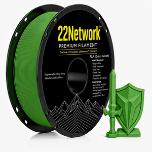 เส้นพลาสติก PLA สีเขียวหญ้า 22Network ขนาด 1.75 มม. น้ำหนัก 1 กก. สำหรับเครื่องพิมพ์ 3 มิติอุตสาหกรรม ความเร็วสูง 300 มม./วินาที รับผลิตแบบ OEM ODM จากโรงงานโดยตรง - Product Image 1