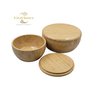 Vietchoice for Competitive Price Sustainable Bamboo Wood Handicraft Disposable <b>Microwave</b> Safe Minimalist Bowl Custom Shape - Product Image 1
