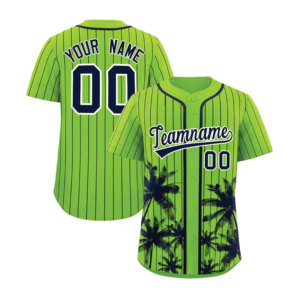 Maillot de baseball à rayures fines personnalisé OEM, boutonné sur le devant, en polyester imprimé à séchage rapide, uniforme d'équipe en gros, marque privée - Product Image 5