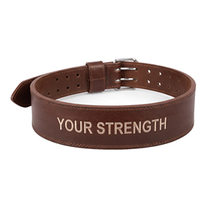 Cinturón de Cuero Ajustable de Alta Resistencia para Levantamiento de Pesas, Soporte Lumbar Profesional, Cinturón de Cuero Bordado Unisex para Gimnasio - Product Image 1