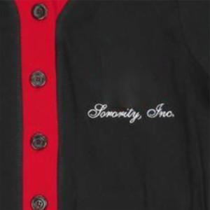 Cárdigan Universitario Delta Sigma Theta 1913, Personalizado para Hermandades y Fraternidades Escolares, Casual, 100% Algodón, Grueso, Negro por Delante - Product Image 4