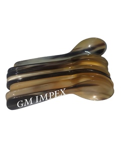 High Quality Handmade <b>Kitchen</b> Buffalo Horn Spoons Latest Nautical Design Polished Animal Horn Handle Natural Crafts Europe Art - Product Image 5