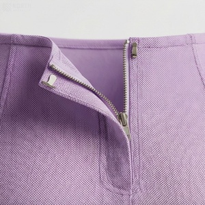 Jupe crayon mini taille haute pour femme, couleur unie, coupe ajustée, style minimaliste, toutes saisons, tissu en spandex et polyester - Product Image 4