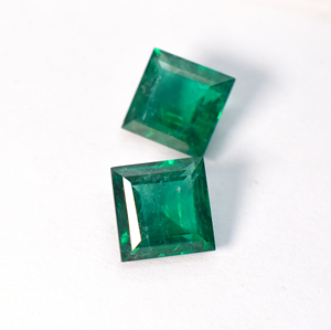 Emerald Green Square Princess Cut Shape 5 mm SIZE Loose Stones Nanocrystal Gemstones Lab Created Emerald Nanosital - Product Image 2