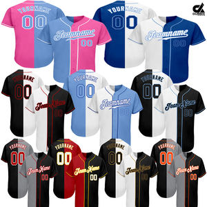 Camiseta de Béisbol Personalizada en Blanco y Negro para Hombre, Uniforme de Equipo con Botones, Camiseta Deportiva Transpirable de Poliéster con Nombre y Número Personalizados - Product Image 6