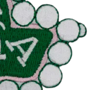 Parche Bordado Rosa y Verde con Insignia de la Hermandad Griega AKA, Termoadhesivo o para Coser en Chaquetas, Bolsos y Gorras - Product Image 6