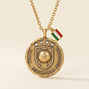 Collier Pendentif Football Thème <span class=keywords><strong>Coupe</strong></span> <span class=keywords><strong>du</strong></span> <span class=keywords><strong>Monde</strong></span> de Football 2026, Personnalisé en Acier Inoxydable, avec Pièce de Monnaie Romaine <span class=keywords><strong>Ancienne</strong></span> - Product Image 1