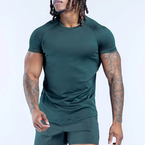 Nouveau design, logo personnalisé, t-shirt noir slim fit pour homme, entraînement sportif, été, tissu respirant et léger, vêtements de sport pour moi - Product Image 3