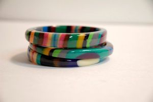 Designer Resin <b>Bangle</b> Set for Women, Handmade Colorful Jewelry Bracelets with Elegant Patterns for Party, Wedding and Festive - Product Image 3