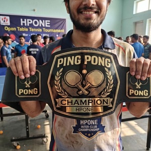 Cinturón de Campeonato de Ping Pong Personalizado, Cinturón de Ganador de Tenis de Mesa, Trofeo Deportivo, Cuero Original - Product Image 6
