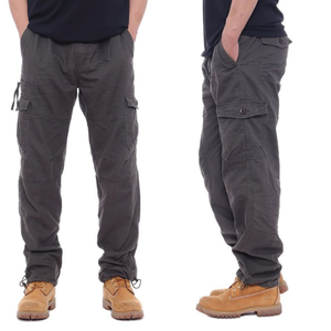 Pantalon Cargo Hiver Homme Prime en Coton Épais Multi-Poches Décontracté Chic Coupe Droite Coupe Ample Taille Élastique Respirant et Coupe-Vent - Product Image 6