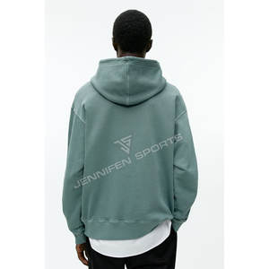 Sweat à capuche décontracté pour homme en coton 100% avec cordon de serrage, logo personnalisé, tissu polaire respirant et séchage rapide - Product Image 5